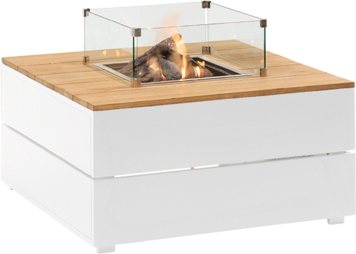 Cosi Cosipure 120 - Fire Table - White with teak