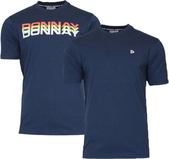 2-Pack Donnay T-shirts (599009/599008) - Heren - Navy/Navy - maat L