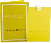 geurkaart Lemongrass & Ginger 10 cm papier geel