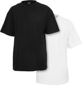Urban Classics Heren Tshirt -S- Tall 2-Pack Zwart/Wit