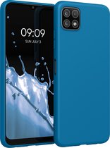 kwmobile telefoonhoesje voor Samsung Galaxy A22 5G - Hoesje voor smartphone - Back cover in rifblauw