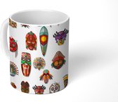 Mok - Koffiemok - Patroon - Masker - Regenboog - Mokken - 350 ML - Beker - Koffiemokken - Theemok