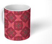 Mok - Koffiemok - Geometrie - Bloemen - Design - Mokken - 350 ML - Beker - Koffiemokken - Theemok