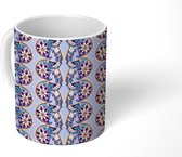 Mok - Koffiemok - Patronen - Abstract - Geel - Mokken - 350 ML - Beker - Koffiemokken - Theemok
