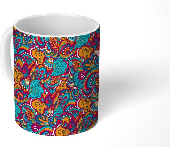 Mug - Tasse à café - Hippie - Flora - Abstrait - Motif - Mugs - 350 ML - Tasse - Tasses à café - Tasse à thé