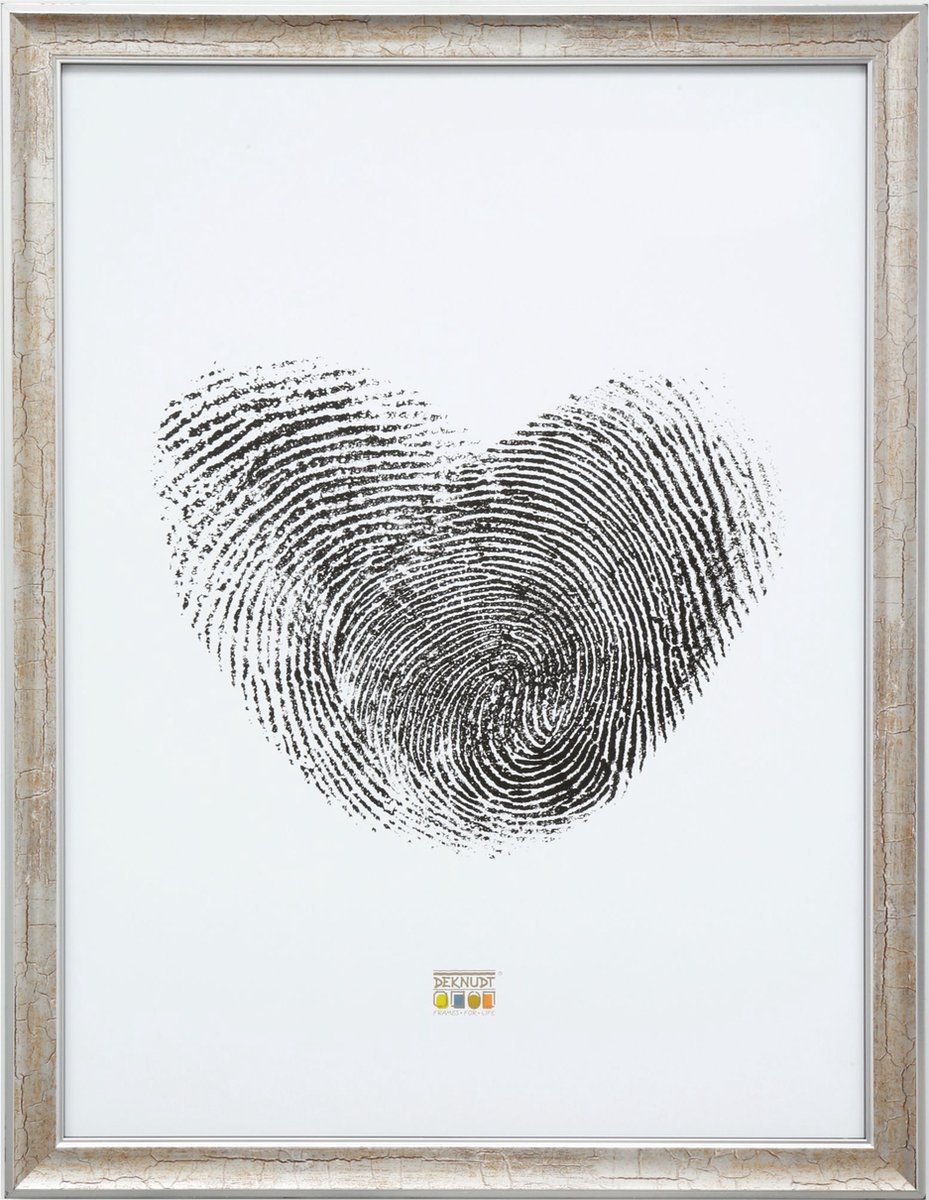 Deknudt Frames fotolijst S40JE9 - zilver - bruine craquelé - 30x45 cm