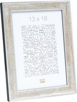 Deknudt Frames fotolijst S40JE9 - zilver - bruine craquelé - 13x18 cm