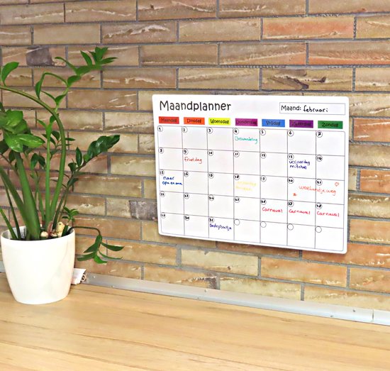 LAPYAPPE 2 Stuks Magnetische Whiteboardkalenders – Maand- En Weekplanner Voor Koelkast, Droog Uitwisbaar, Met Handige Afmetingen Voor Thuis Of Op Kantoor