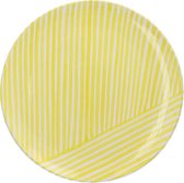 Casa Cubista  - Ontbijtbord met criss-cross patroon citroengeel 23cm - Kleine borden