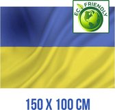 Vlag Oekraïne/ Ukraine (UA) | Oekraïense vlag | Oekraine | Ukrayina | Україна | 150 x 100 cm | Duurzaam | Ecologisch | Solidariteit | Met band, koord en lus | Flag