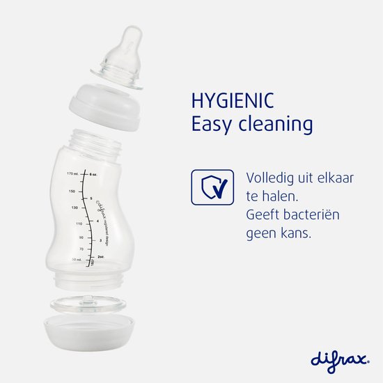 Difrax Baby fles 250 ml Natural - S-Fles - Anti-Colic - Woezel & Pip - 1 stuk — afbeelding 4