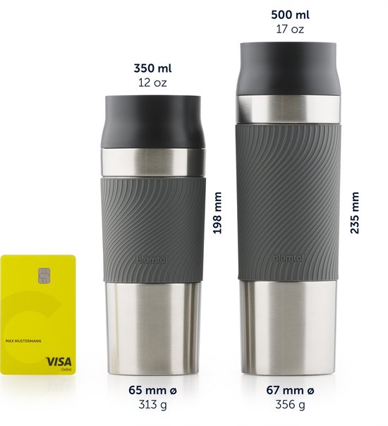 Blumtal Thermos Cup Classic - Étanche, Sans BPA et Passe au Lave-Vaisselle - Bouteille Thermos de Haute Qualité avec Fermeture Quick- Mug de Voyage 350 ml - Mustard Épicée - Jaune