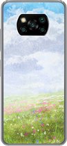 Geschikt voor Xiaomi Poco X3 Pro hoesje - Waterverf - Bloemen - Landschap - Siliconen Telefoonhoesje