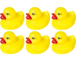 Badeendjes - 120x stuks - geel - kunststof - 4,5 cm - badspeelgoed