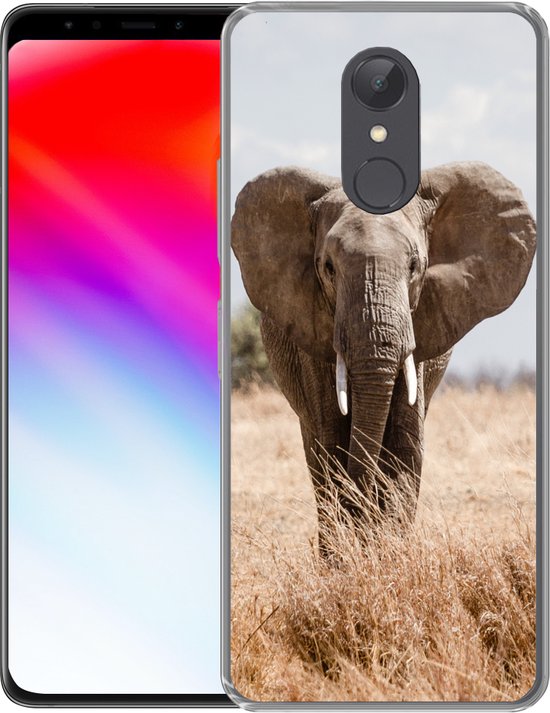 Coque Xiaomi Redmi 5 - Éléphant intimidant se dirige vers la caméra - Coque de téléphone en Siliconen