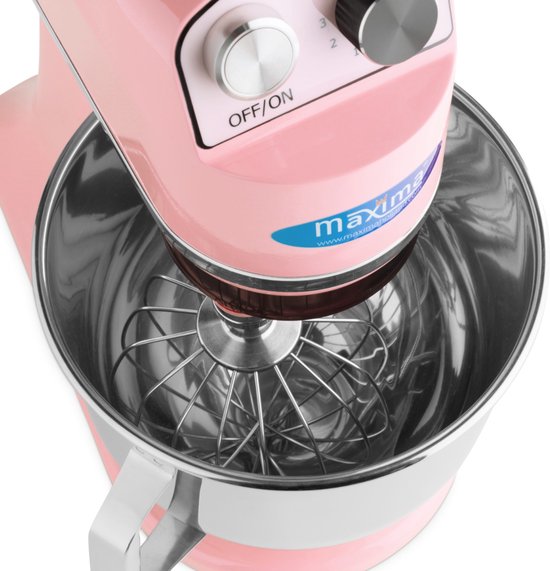 Maxima Planeetmenger 7 L Tot 2 Kg Deeg Pastel Roze - RVS Mengkom - 11 Snelheden - Keukenmachine - Standmixer - Keukenrobot - 7 liter van Maxima — afbeelding 2