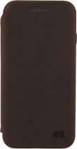 Apple iPhone SE (2022) Hoesje - Senza - Raw Skinny Serie - Echt Leer Bookcase - Chestnut Brown - Hoesje Geschikt Voor Apple iPhone SE (2022)