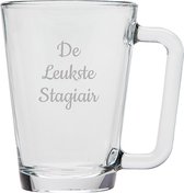 Gegraveerde theeglas 26cl De Leukste Stagiair