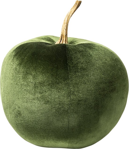 Decoratie fluweel appel groen 36cm