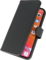 Echt Lederen Book Case Hoesje - Leren Portemonnee Telefoonhoesje - Geschikt voor iPhone 11 Pro Max - Zwart