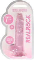 7" / 18 cm Realistic Dildo With Balls - Pink - Realistic Dildos