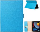 iPad 10.2 2019/2020/2021 Hoes Blauw - Premium iPad 2021 Hoesje van Vegan Leer - Apple iPad 10.2 Case - Luxe iPad 10.2 Cover