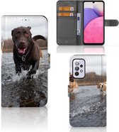 GSM Hoesje Geschikt voor Samsung Galaxy A33 5G Wallet Book Case Honden Labrador