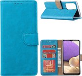hoesje Geschikt voor Samsung A73 hoesje bookcase Blauw - Samsung Galaxy A73 wallet case portemonnee hoesje - A73 5G Hoes met Pasjeshouder cover