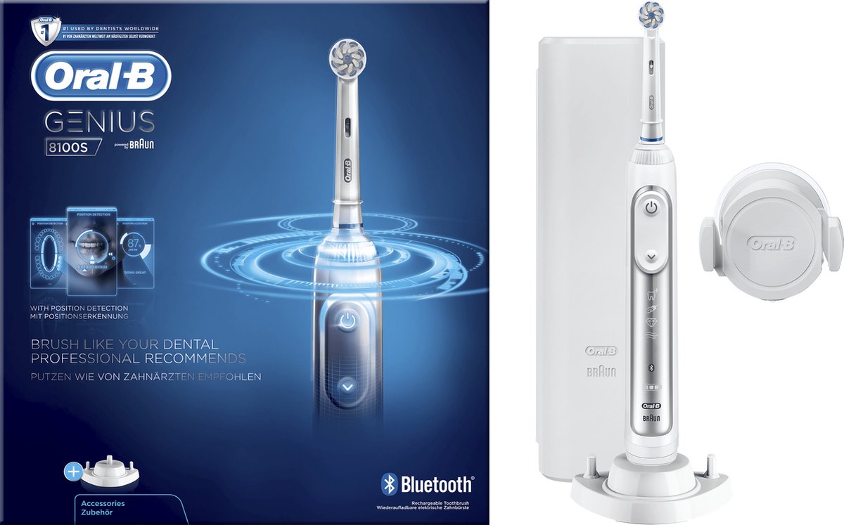 Oral-B Genius 8100S Elektrische Tandenborstel Zilver - Oral-B - €249,99
