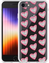 iPhone SE 2022 Hoesje Hartjes Met Stippen - Designed by Cazy