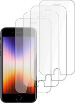 Screenprotector geschikt voor iPhone SE 2022 / SE 2020 – Screen Protector Tempered Glass - 4 Stuks