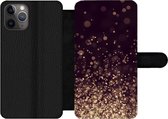 Bookcase Geschikt voor iPhone 11 Pro telefoonhoesje - Abstract - Glitter - Licht - Design - Met vakjes - Wallet case met magneetsluiting