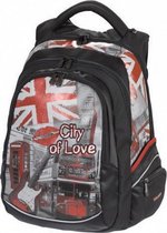 rugzak City of Love 32 x 44 x 24 cm polyester zwart 34 L