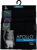 boxershort heren katoen zwart 3 stuks mt XL