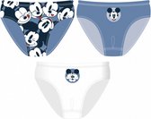 onderbroekenset Mickey Mouse katoen blauw 3 stuks mt 98