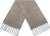 sjaal Streepjes dames 180 x 50 cm polyester bruin/wit