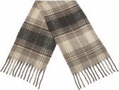 sjaal Gestreept dames 190 x 50 cm polyester bruin/beige