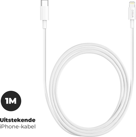 WiseQ iPhone kabel - USB C naar Apple Lightning - Voor Snelladers - 1 meter - WISEQ