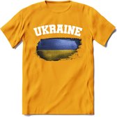 Oekraine vlag T-Shirt | Dames - Heren – Unisex Kleding | Ukraine support shirt | Tshirt Met Print - Geel - 3XL