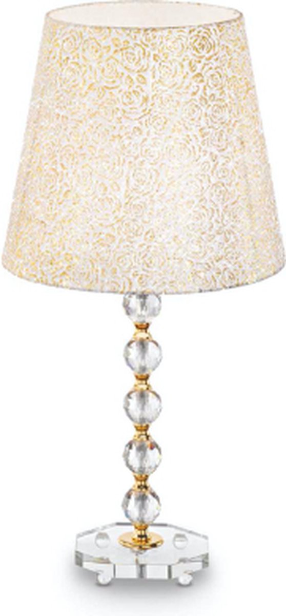 Ideal Lux - Queen - Tafellamp - Metaal - E27 - Goud - Voor binnen - Lampen - Woonkamer - Eetkamer - Keuken
