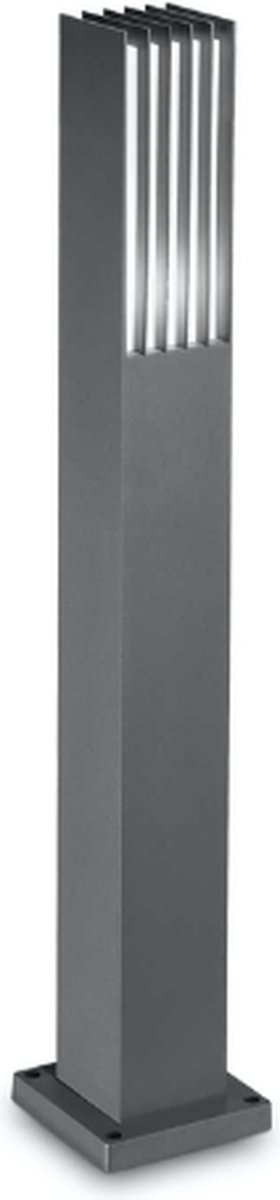 Ideal Lux Marte - Vloerlamp Modern - Grijs - H:80.5cm - E27 - Voor Binnen - Aluminium - Vloerlampen - Staande lamp - Staande lampen - Woonkamer - Slaapkamer