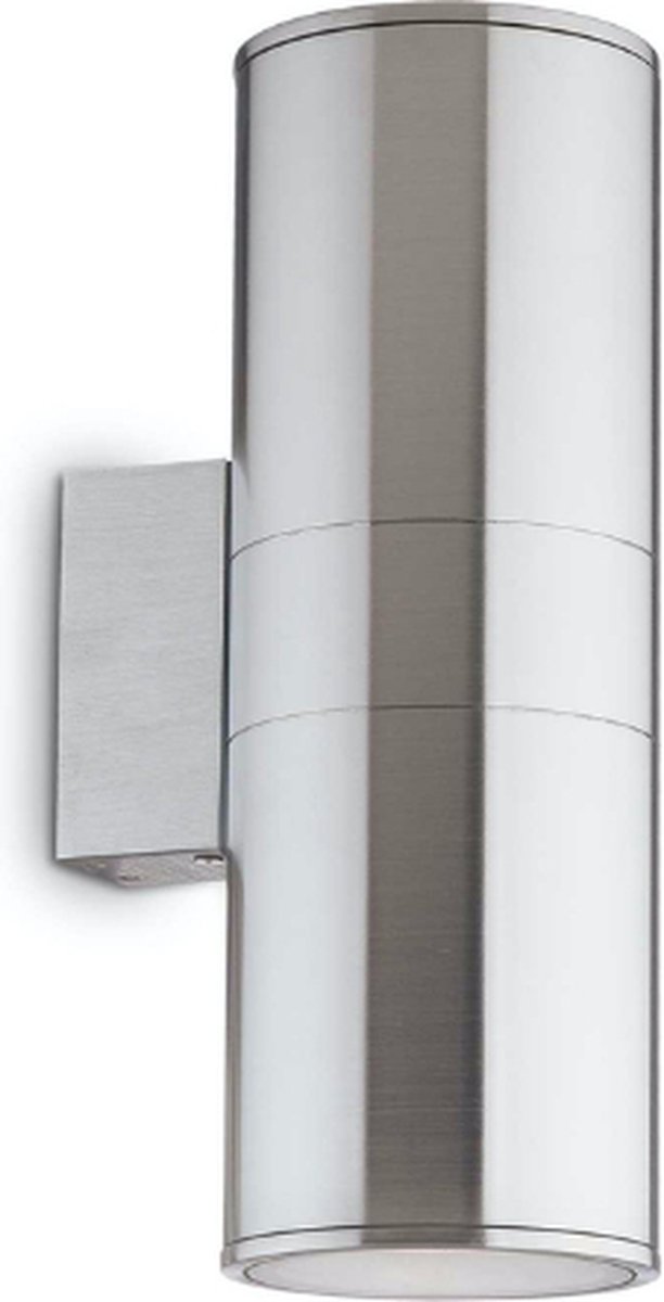 Ideal Lux - Gun - Wandlamp - Aluminium - E27 - Zilver - Voor binnen - Lampen - Woonkamer - Eetkamer - Keuken