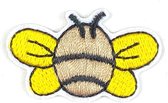 Bij Bijen Strijk Embleem Patch Geel 3.8 cm / 2.4 cm / Beige Geel