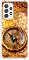 Telefoon Hoesje Geschikt voor Samsung Galaxy A53 5G Hoesje met transparante rand Kompas