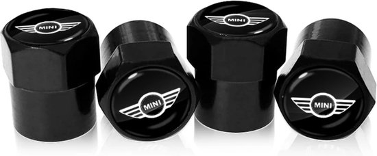 Mini Cooper ventieldopjes - Mini Cooper -Set van 4 ventieldopjes-  Ventieldopjes Mini