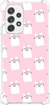 Telefoon Hoesje Geschikt voor Samsung Galaxy A53 5G Back Cover Siliconen Hoesje met transparante rand Sleeping Cats