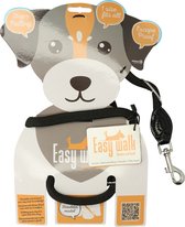Easy Walk hondenharnas en lijn schoudermodel – Hondentuigje en riem – Hoogwaardig touw - Anti-trek – Incl. karabijnhaak - 345 cm – Zwart