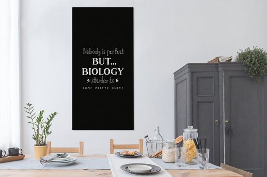 Peinture sur toile 80x160 cm - Décoration murale Citation - Biologie - Étudiants - Décoration murale murale salon - Décoration chambre - Accessoires de chambre - Peintures