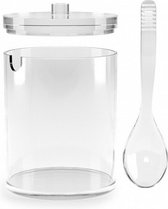 suikerpot 250 gram 10 x 7,5 cm transparant 2-delig
