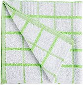 microvezeldoek 50 x 50 cm  wit/groen